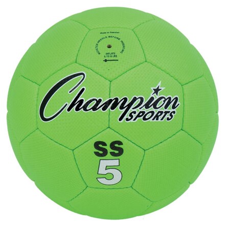 Champion Sports Super Soft Soccer Ball, Fluorescent Green - Size 5 SS5